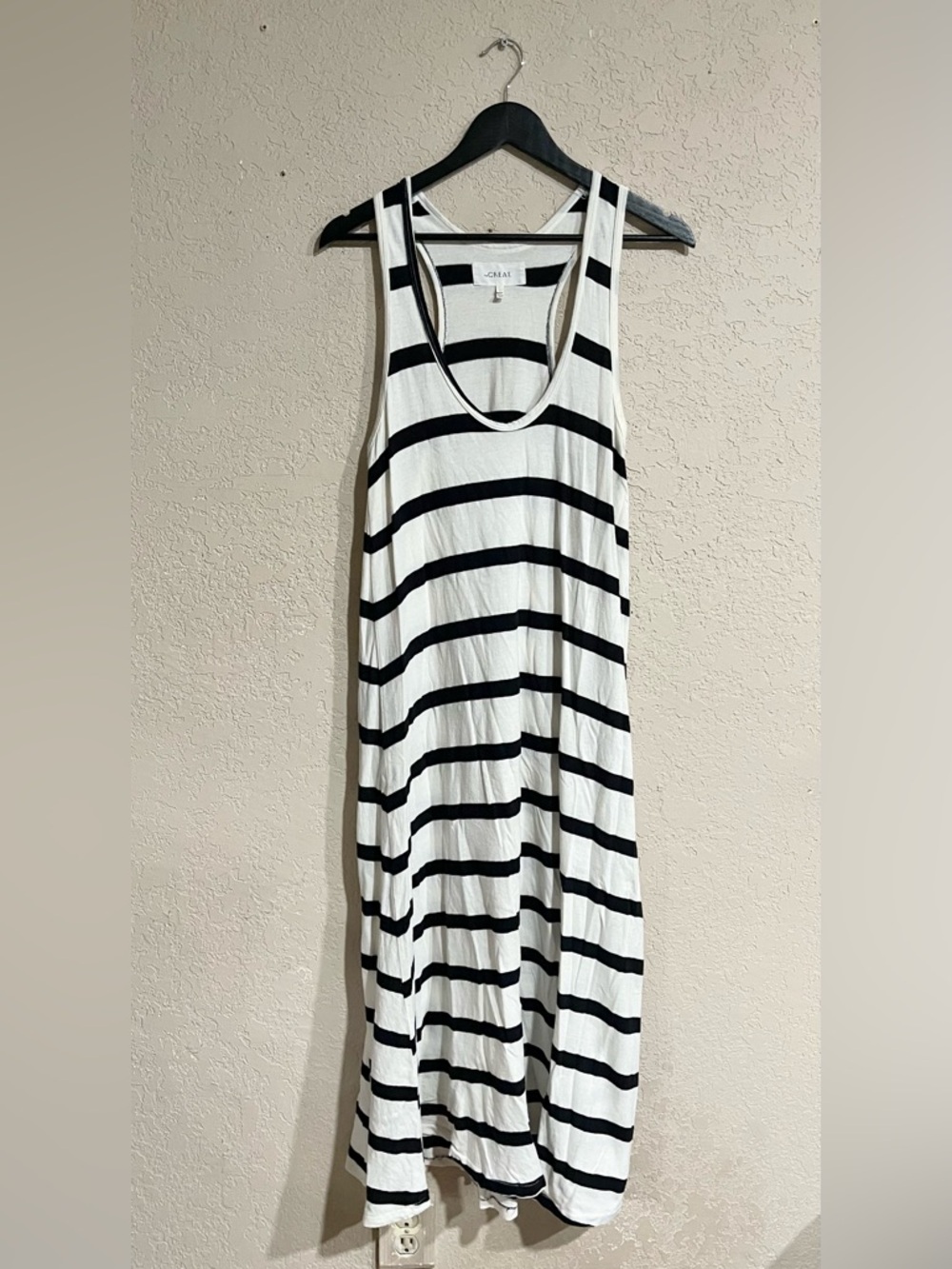 The GREAT | Cotton Striped Racerback Maci Dress